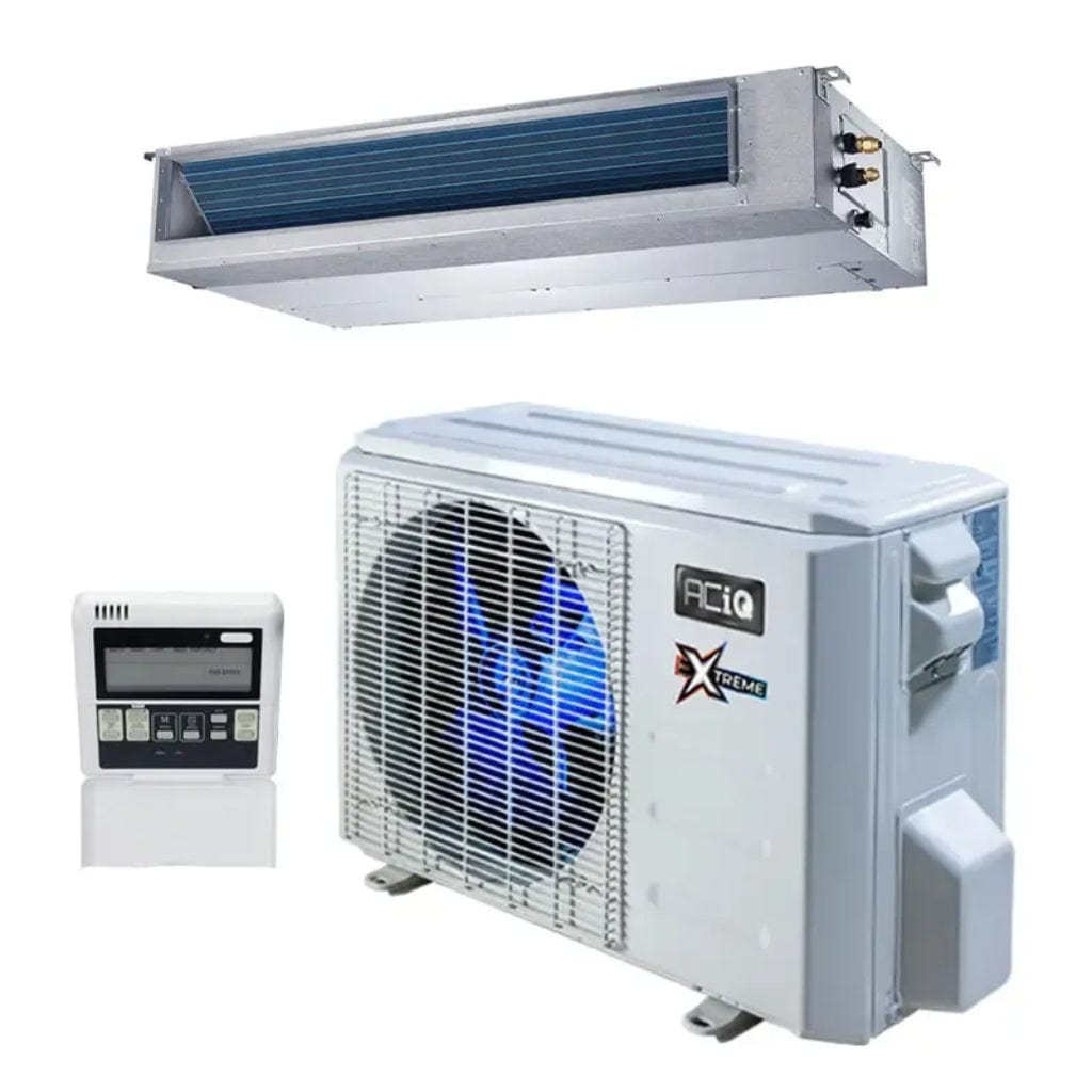 ACIQ-24CD-HH-MC / ACiQ-24ZPL-HP230C ACiQ 24k BTU Platinum Single Zone Extreme Heat Concealed Duct Mini Split System R454B | 19.0 SEER2
