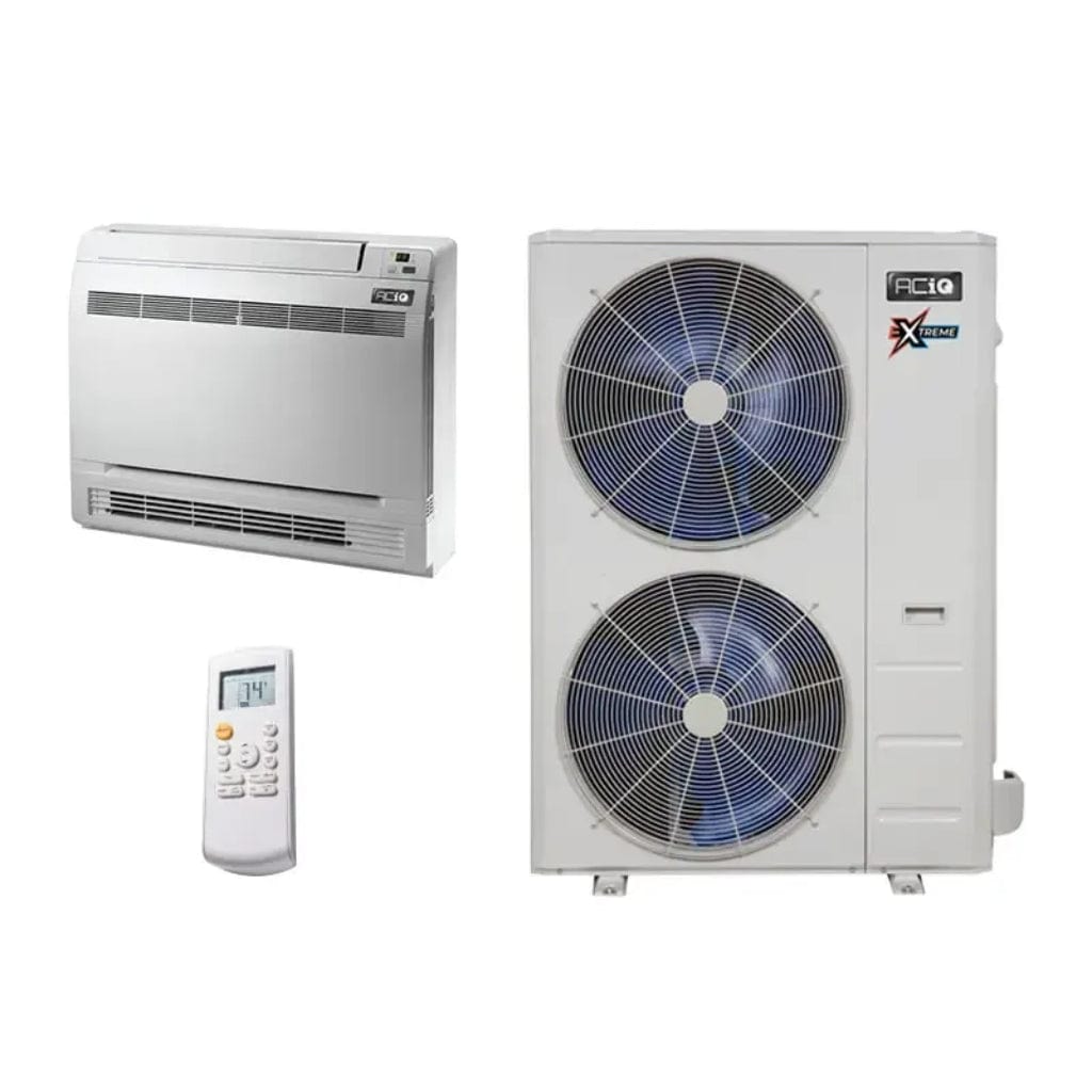 ACIQ-60FM-HH-MD / ACiQ-60ZPL-HP230C ACiQ 60k BTU Platinum Single Zone Extreme Heat Slim Floor Mount Mini Split System R454B | 18.0 SEER2