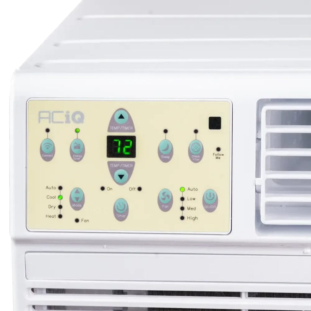 ACIQ-08TTW ACiQ 8k BTU Mini PTAC Heat Pump Air Conditioner With 1.22kW Electric Heater | 9.6 EER | PTAC Window
