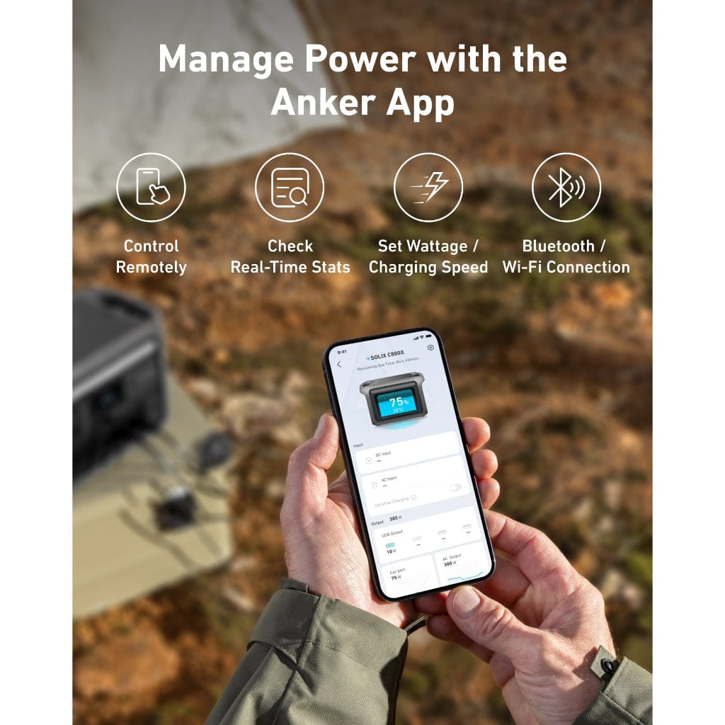 A1755111 Anker SOLIX C800X 1200W LiFePO4 Portable Power Station | 768Wh | 3000+ cycles | Outdoor Power | Home Backup