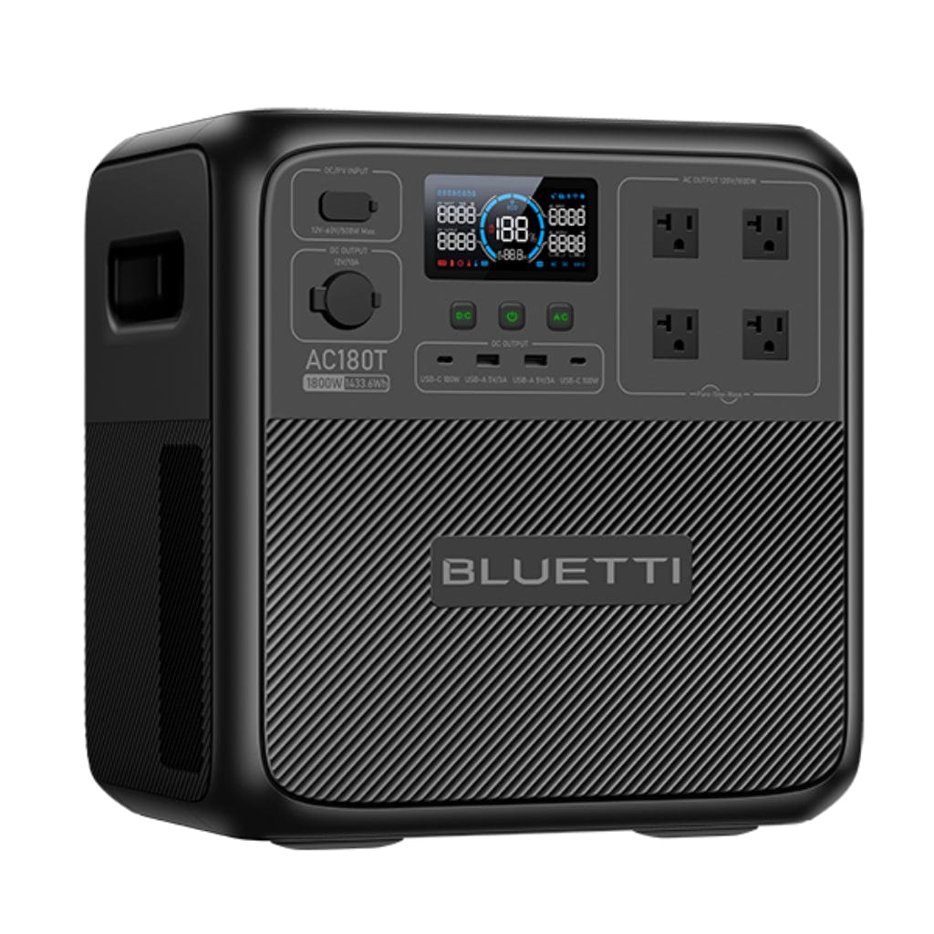 P-AC180T-US-GY-BL-010 Bluetti AC180T LiFePO4 Portable Power Station | 1800W | 1433Wh | 3500 Cycle | Bluetopus AI-BMS
