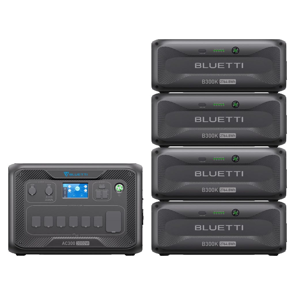 P-AC300-US-GY-BL-010 Bluetti AC300 LiFePO4 Portable Power Station | 3000W | 51.2V | Home Power Backup