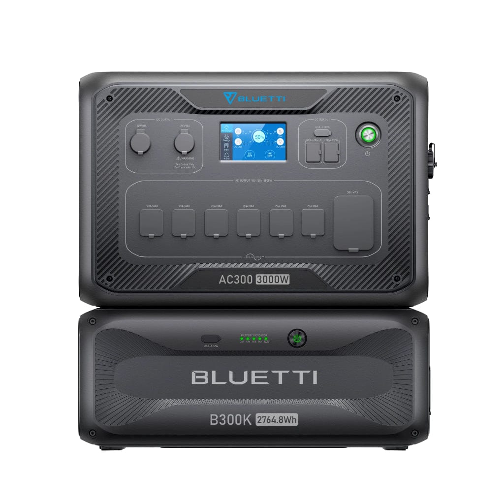 P-AC300-US-GY-BL-010 Bluetti AC300 LiFePO4 Portable Power Station | 3000W | 51.2V | Home Power Backup