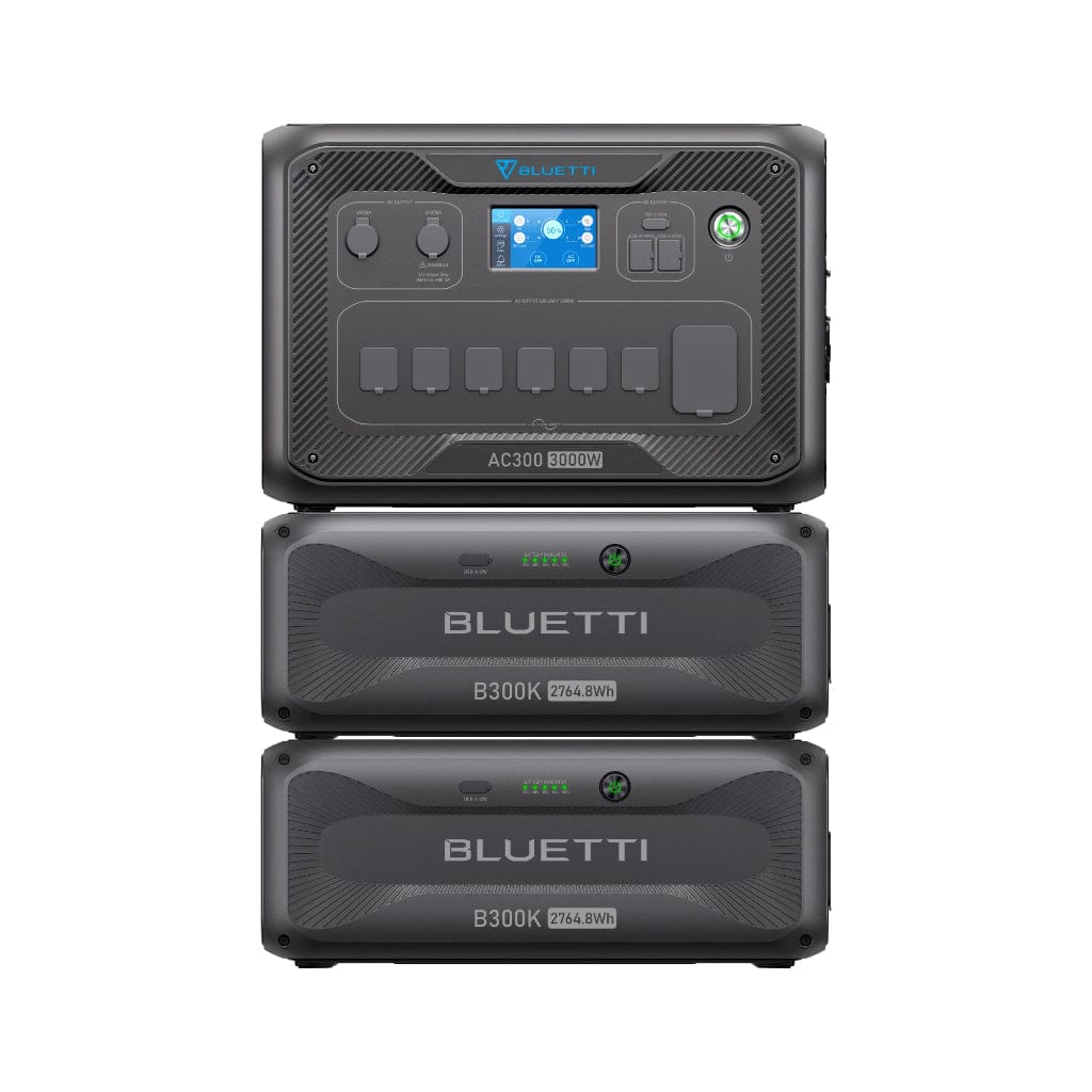 P-AC300-US-GY-BL-010 Bluetti AC300 LiFePO4 Portable Power Station | 3000W | 51.2V | Home Power Backup