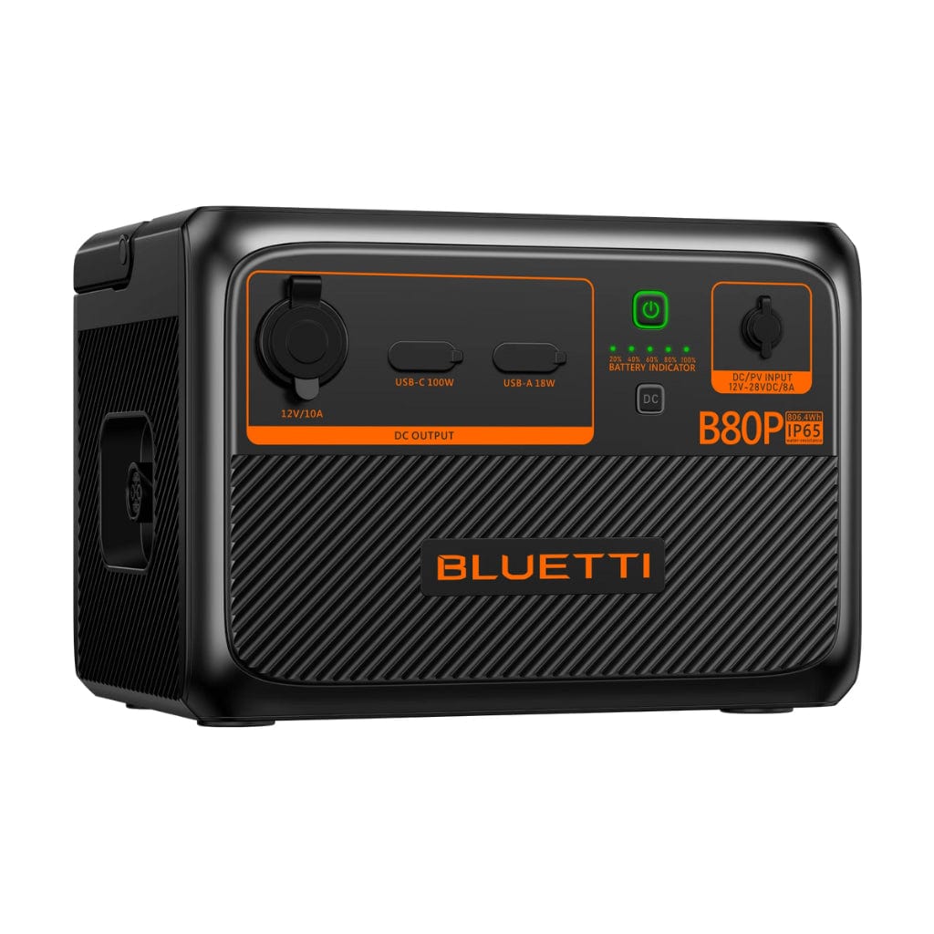 P-B80P-US-GY-BL-010 Bluetti B80P LiFePO4 Expansion Battery | 806Wh | 3000 Cycles | IP65 Rating