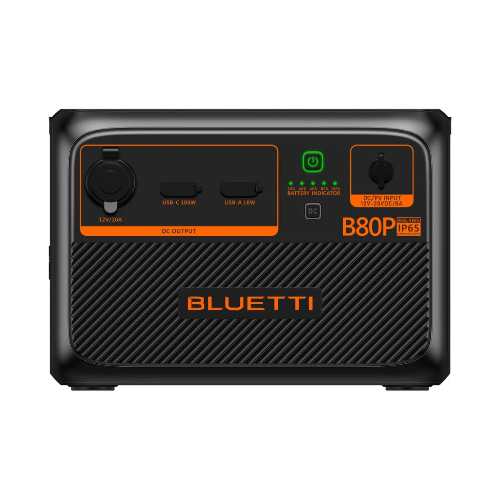 P-B80P-US-GY-BL-010 Bluetti B80P LiFePO4 Expansion Battery | 806Wh | 3000 Cycles | IP65 Rating