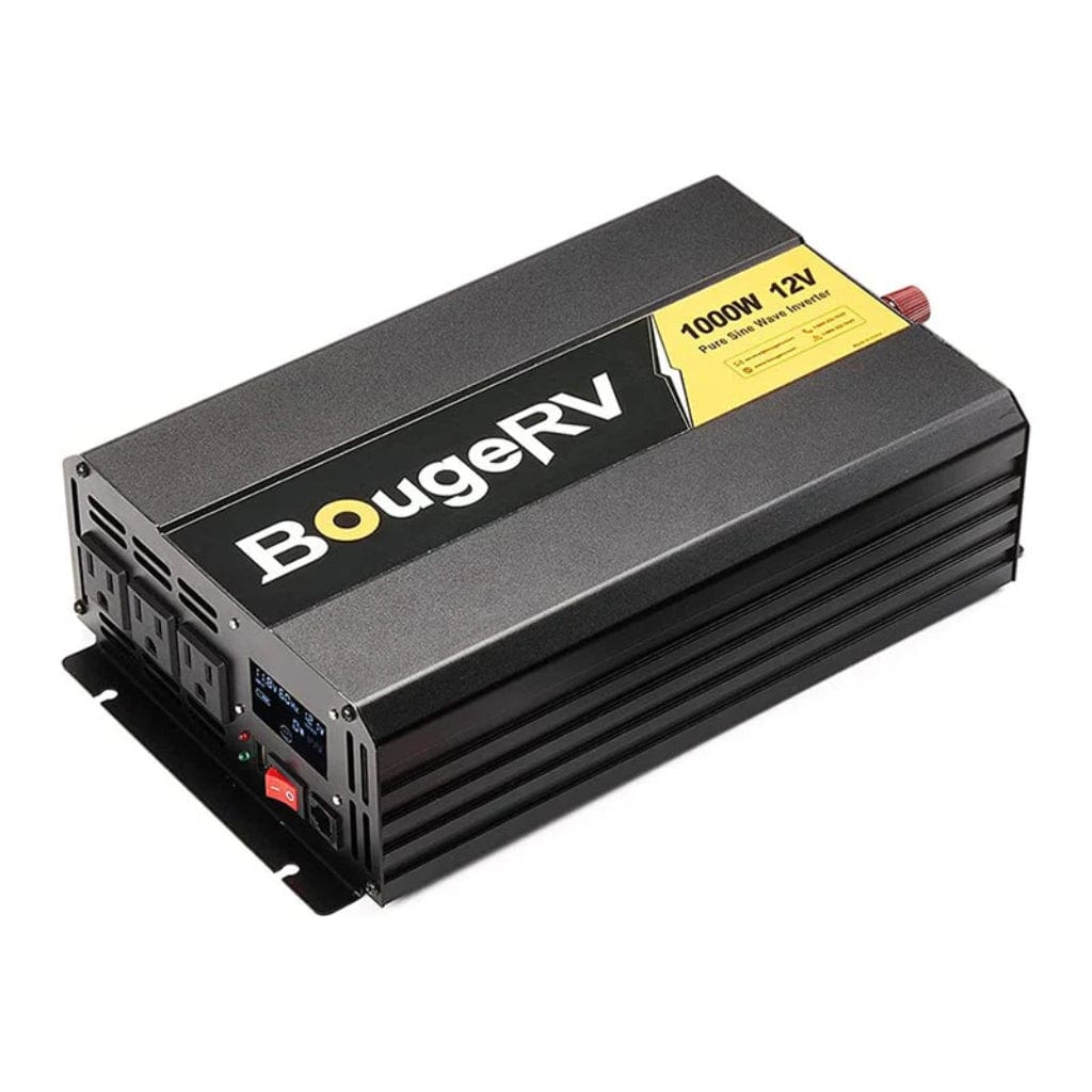 ISE173 BougeRV 1000W 12V Pure Sine Wave Inverter | Solar Inverter | Wired Remote Control | LCD Screen