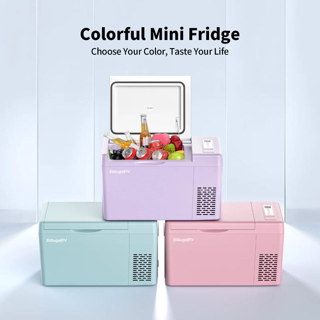 E0401-02214 BougeRV 12V 23 Quart Mint Green Mini Fridge | Fast Cooling | Portable Fridge