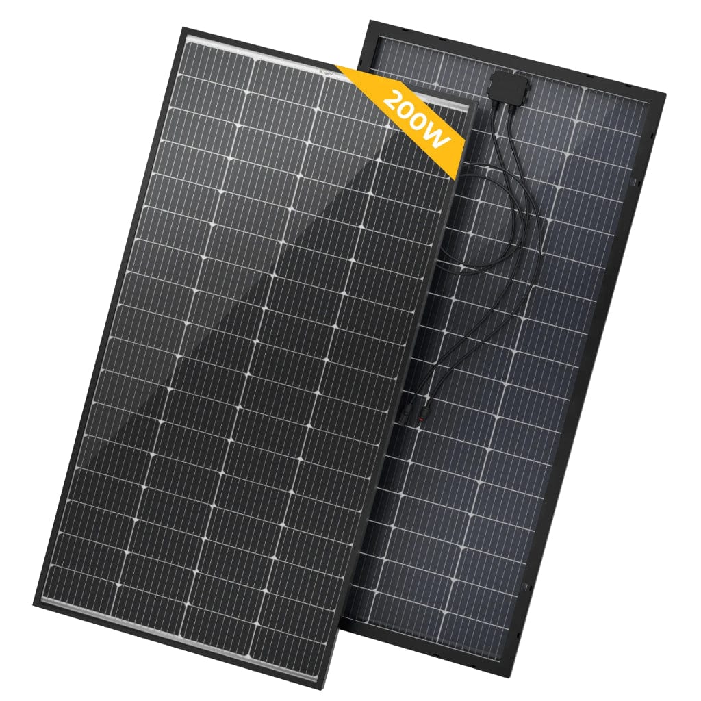 ISE206N BougeRV 200W 12V 10BB Mono Bifacial Solar Panel | CE & ETL Certified | Off Grid Solar Panel