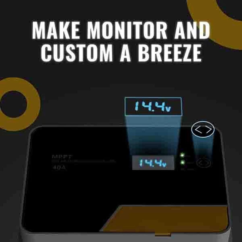 ISE119 BougeRV 40A MPPT Solar Charge Controller 12V/24V/36V/48V | IP34 Rated | Mobile App Control