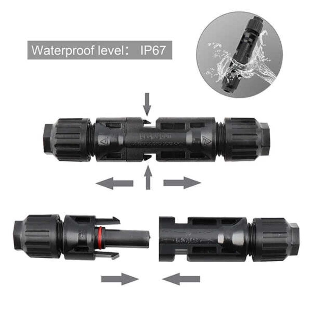 ISE019 BougeRV 44 PCS Solar Connector (Male/Female) with Spanners | IP67 Rated | MC4 Connectors