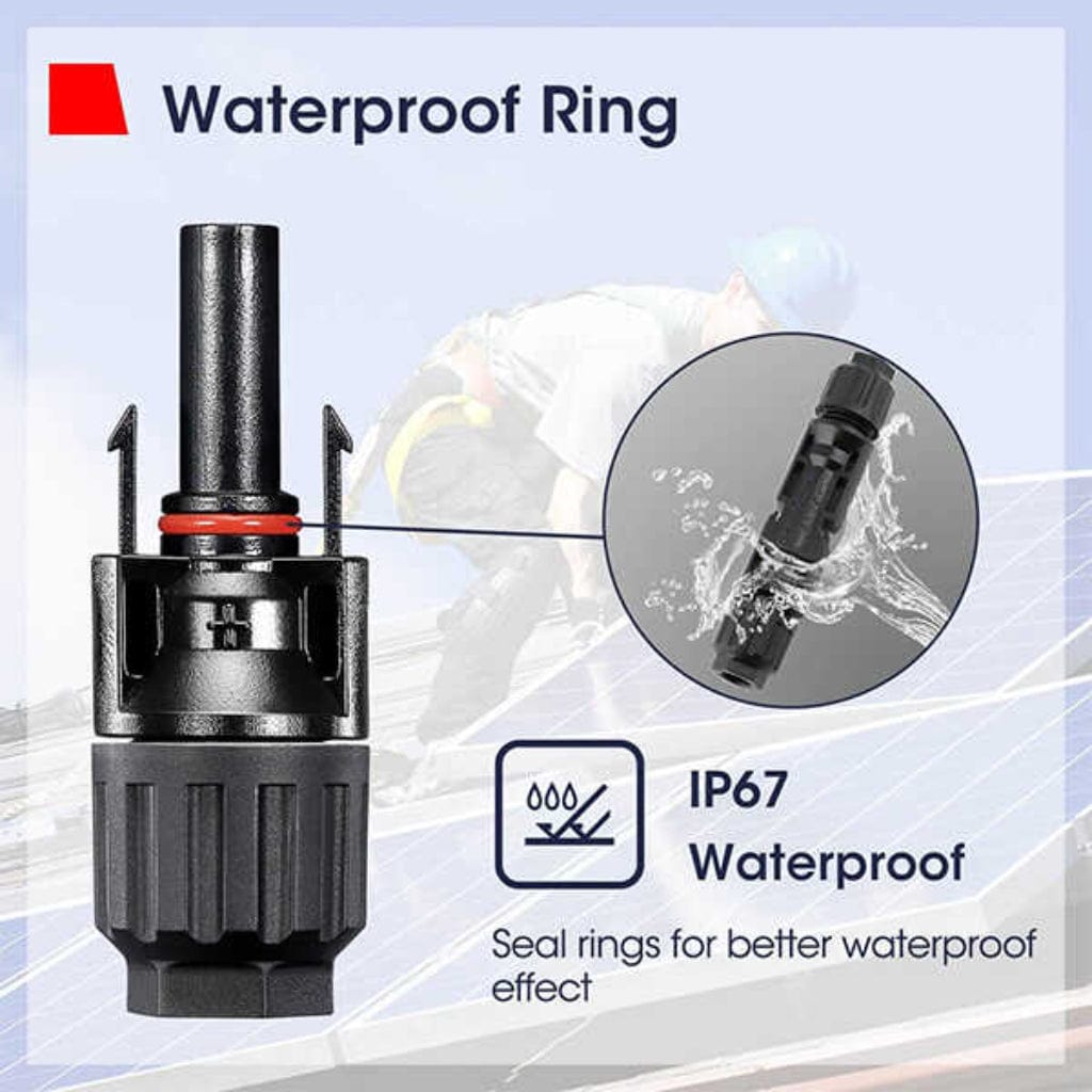 ISE019 BougeRV 44 PCS Solar Connector (Male/Female) with Spanners | IP67 Rated | MC4 Connectors