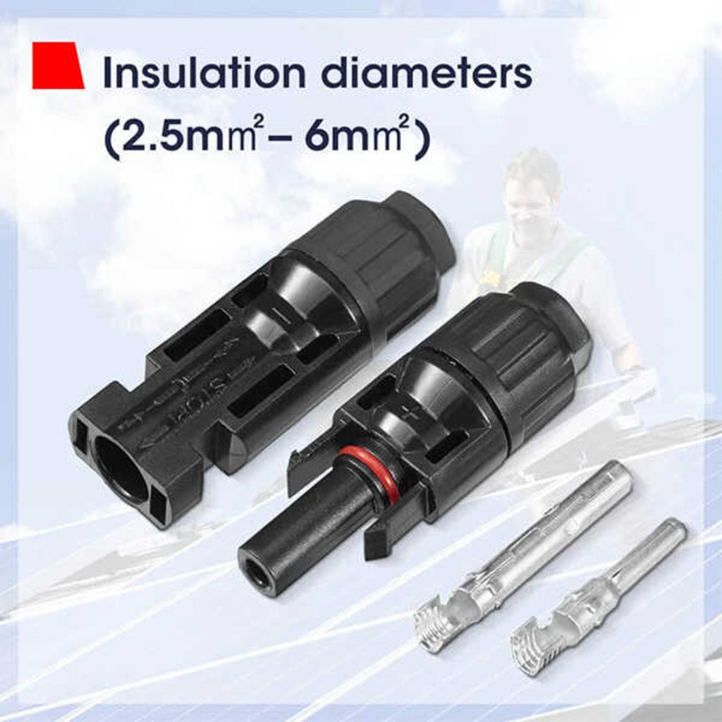 ISE019 BougeRV 44 PCS Solar Connector (Male/Female) with Spanners | IP67 Rated | MC4 Connectors
