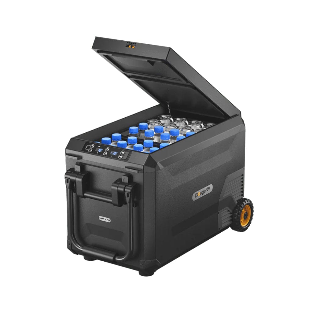 E0401-03103 BougeRV Aspen 30 Pro 34QT Dual Zone Wheeled 12V Portable Refrigerator | Fast Cooling | Camping Fridge