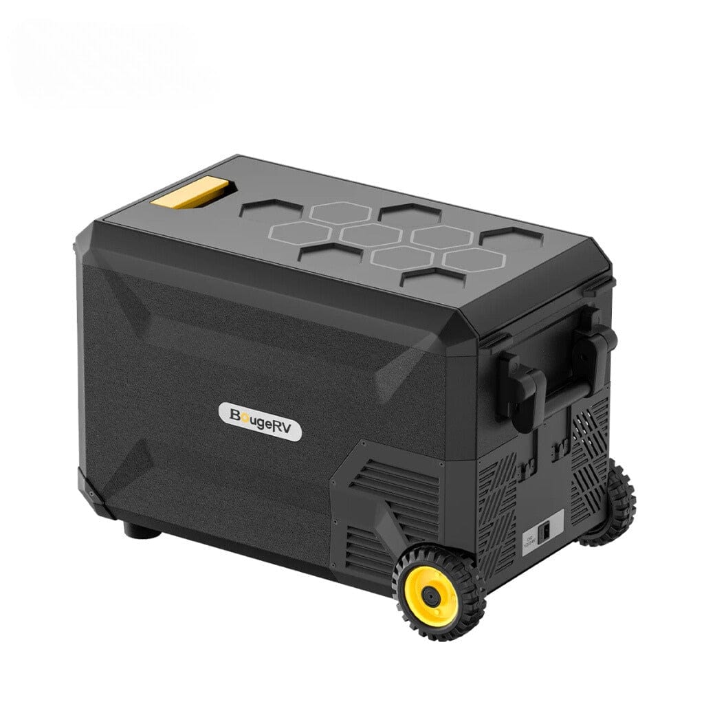 E0401-03103 BougeRV Aspen 30 Pro 34QT Dual Zone Wheeled 12V Portable Refrigerator | Fast Cooling | Camping Fridge