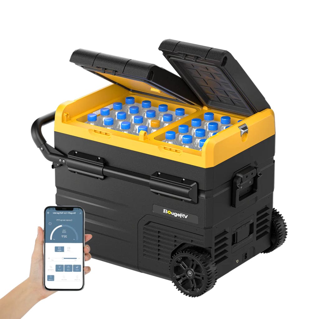E0401-04512 BougeRV CRD45 48QT 12 Volt Dual Zone Car Refrigerator | Mobile App Control | Portable Refrigerator