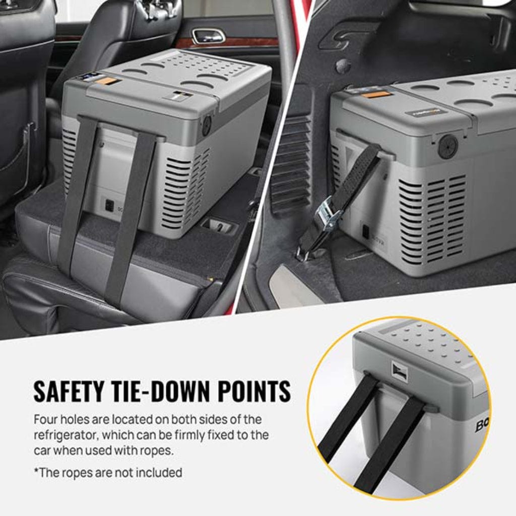 E0401-03005 BougeRV CRPRO30 30 Quart 12V Portable Car Fridge Freezer White | Fast Cooling | Camping Fridge