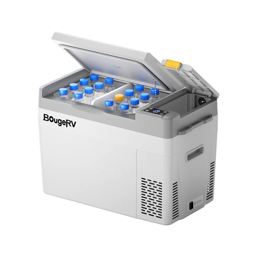 E0401-03005 BougeRV CRPRO30 30 Quart 12V Portable Car Fridge Freezer White | Fast Cooling | Camping Fridge