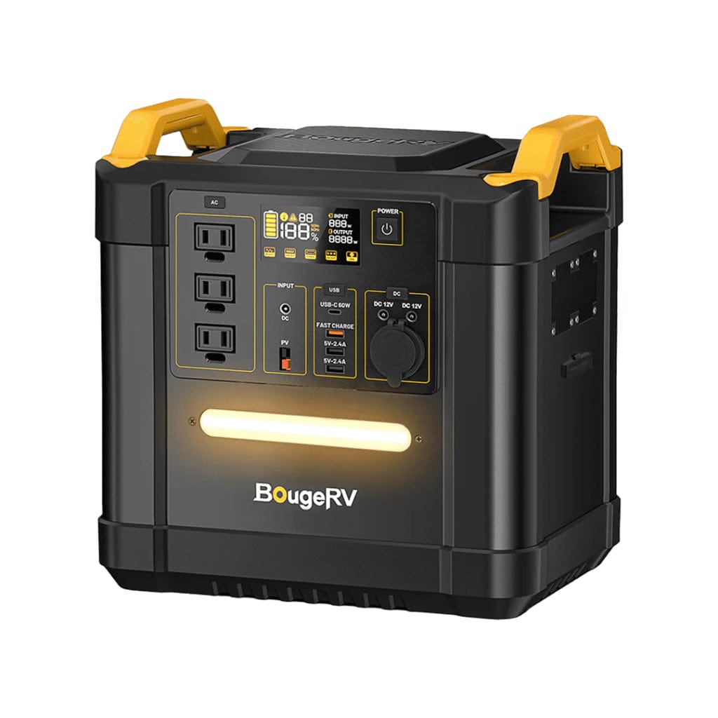 ISE164 BougeRV Fort 1500 1456Wh LiFePO4 Portable Power Station | 3,500+ Cycles | RoHS, CE, FCC, UN38.3, PSE Certified | Solar Generator