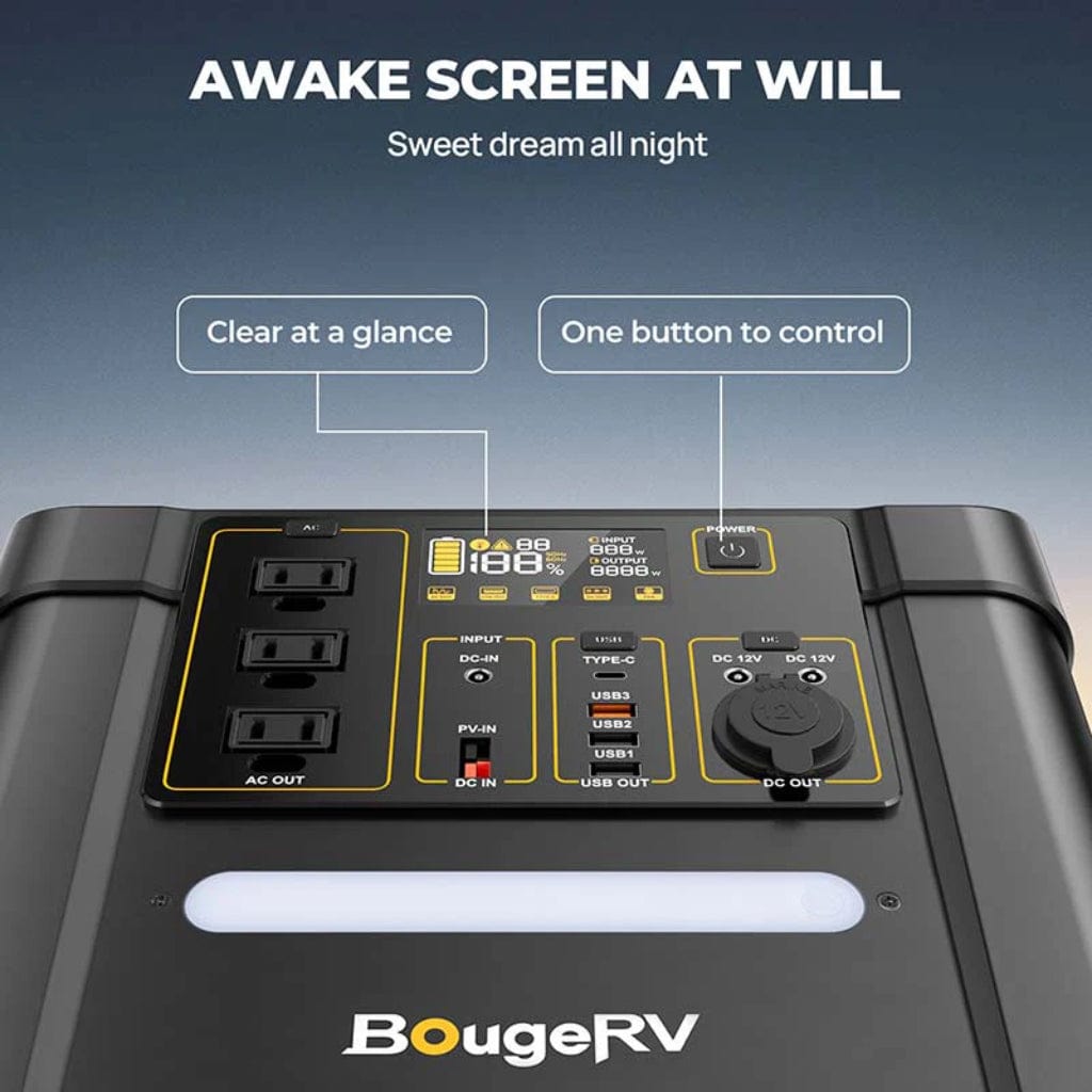 ISE164 BougeRV Fort 1500 1456Wh LiFePO4 Portable Power Station | 3,500+ Cycles | RoHS, CE, FCC, UN38.3, PSE Certified | Solar Generator