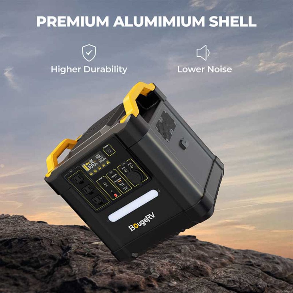 ISE164 BougeRV Fort 1500 1456Wh LiFePO4 Portable Power Station | 3,500+ Cycles | RoHS, CE, FCC, UN38.3, PSE Certified | Solar Generator