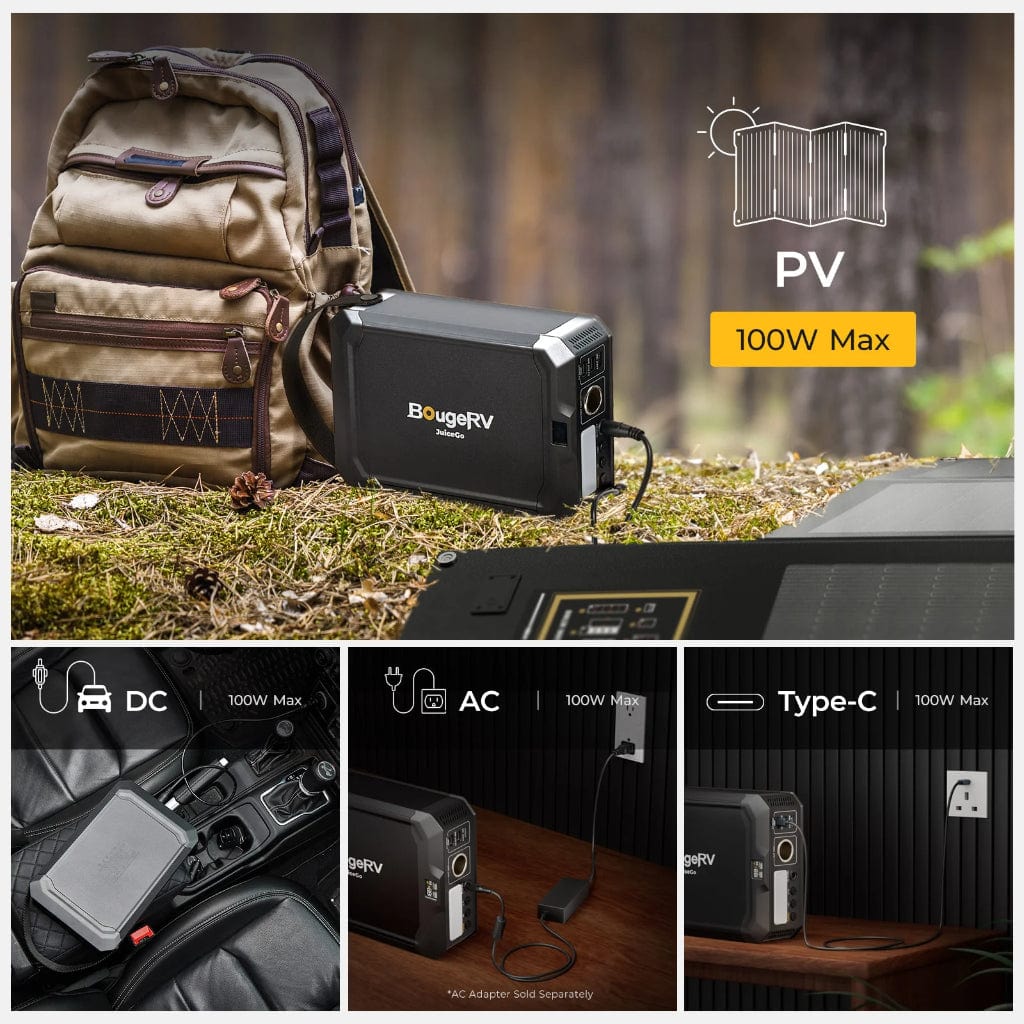 ISE228 BougeRV JuiceGo 240Wh Portable Power Station | 15000mAh | LiFePO4 | Solar Generator