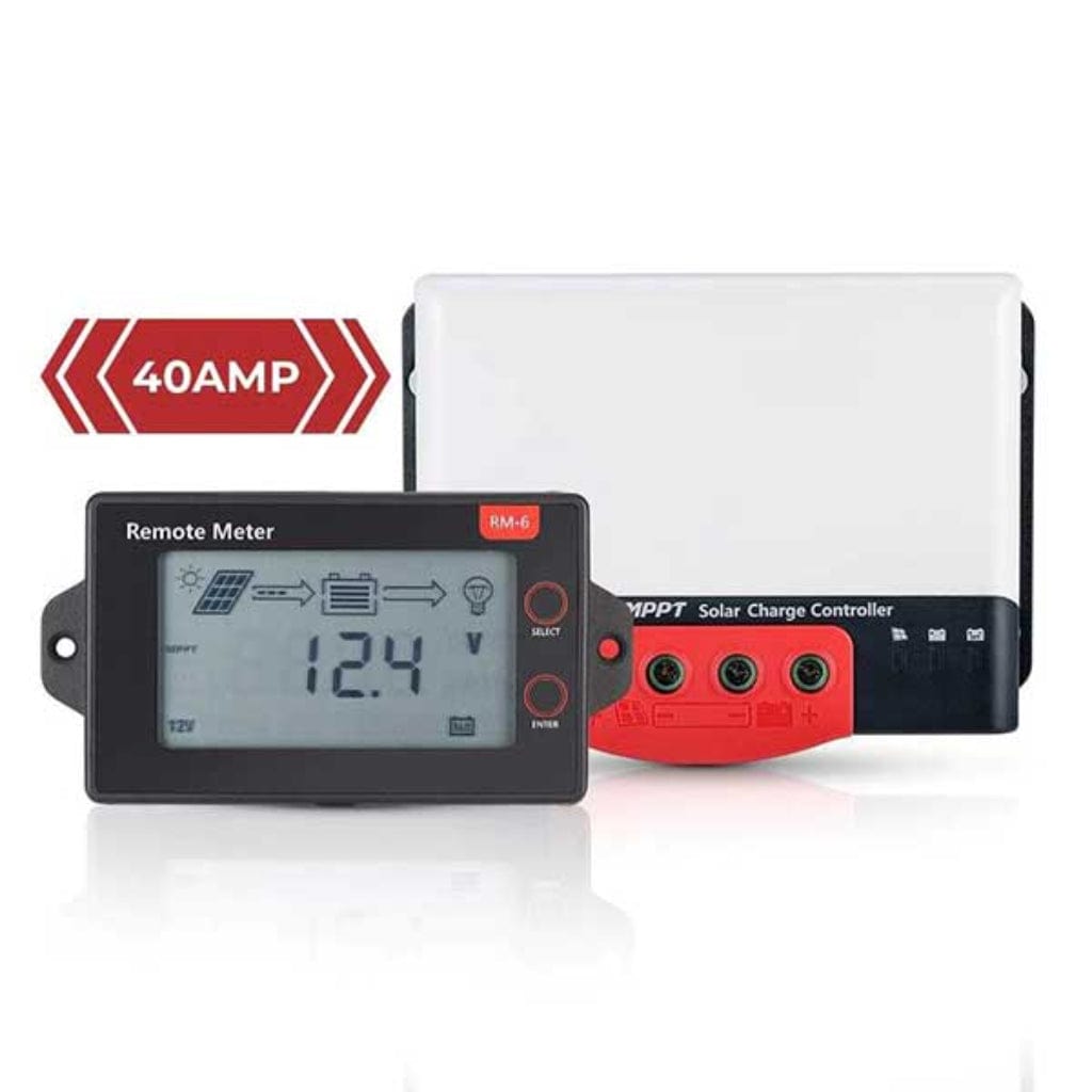 ISE059 BougeRV MPPT Solar Charge Controller 40 Amp 12V/24V | IP32 Rated | LCD Display