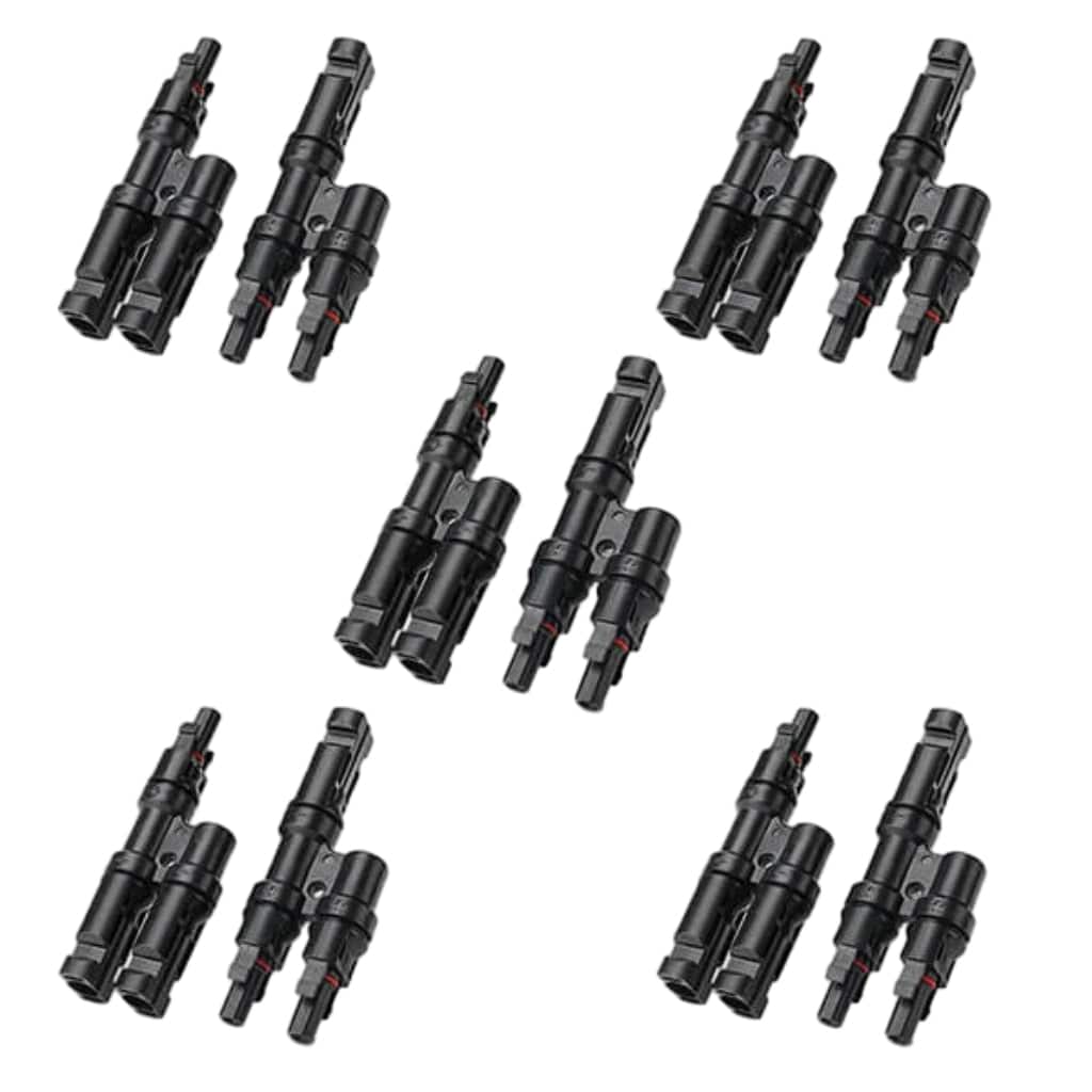 ISE066 BougeRV Solar Branch Connectors Y Connector in Pair MMF+FFM Parallel Connection | IP67 Rated | MC4 Parallel Connectors