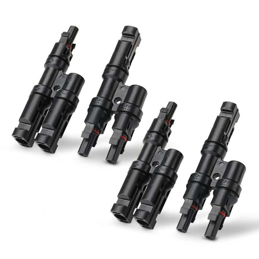 ISE047 BougeRV Solar Branch Connectors Y Connector in Pair MMF+FFM Parallel Connection | IP67 Rated | MC4 Parallel Connectors