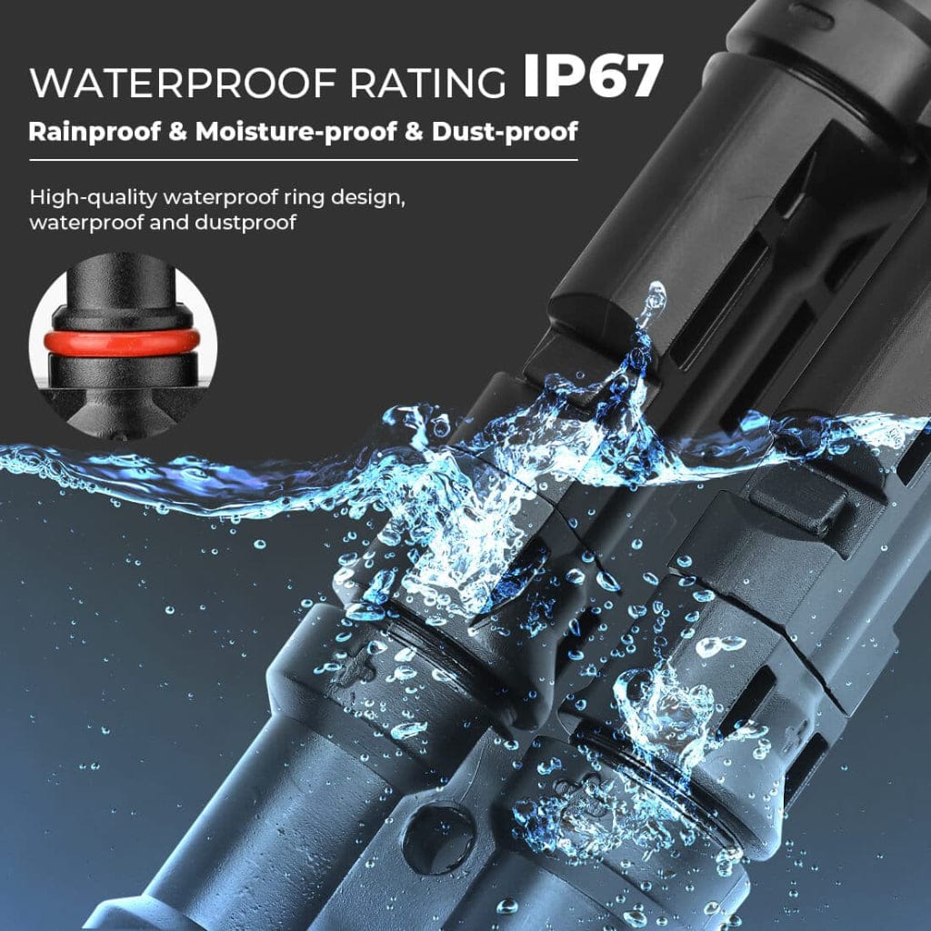 BougeRV Solar Branch Connectors Y Connector in Pair MMF+FFM Parallel Connection | IP67 Rated | MC4 Parallel Connectors
