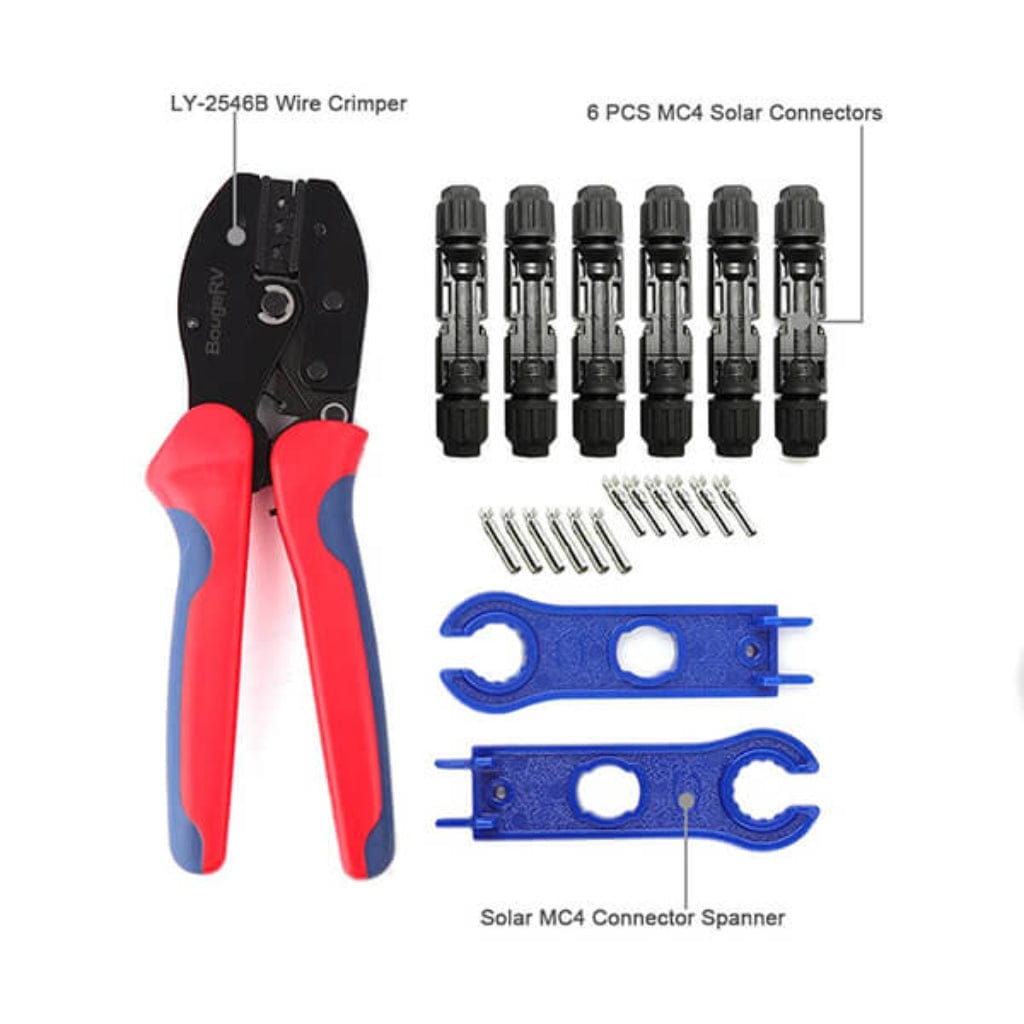 ISE017-B021 BougeRV Solar Crimper Tool Kit | MC4 Crimping Tool | Solar MC4 Connector