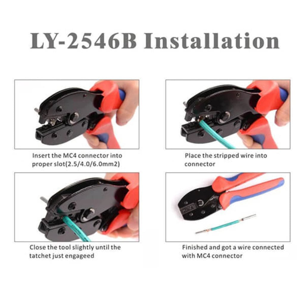 ISE017-B021 BougeRV Solar Crimper Tool Kit | MC4 Crimping Tool | Solar MC4 Connector