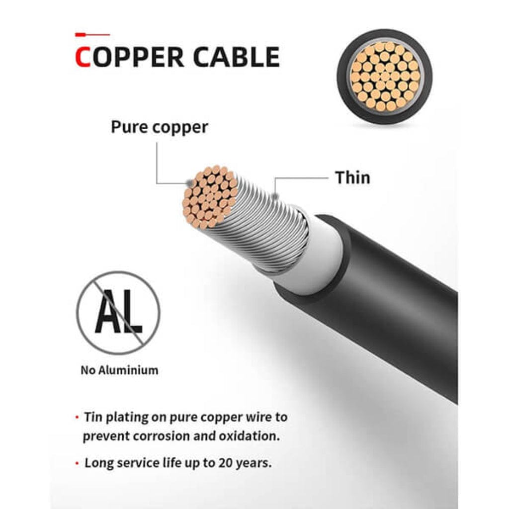 BougeRV Solar Extension Cable with Extra Free Connectors | IP67 Rated | UV Resistant | MC4 Extension Cable