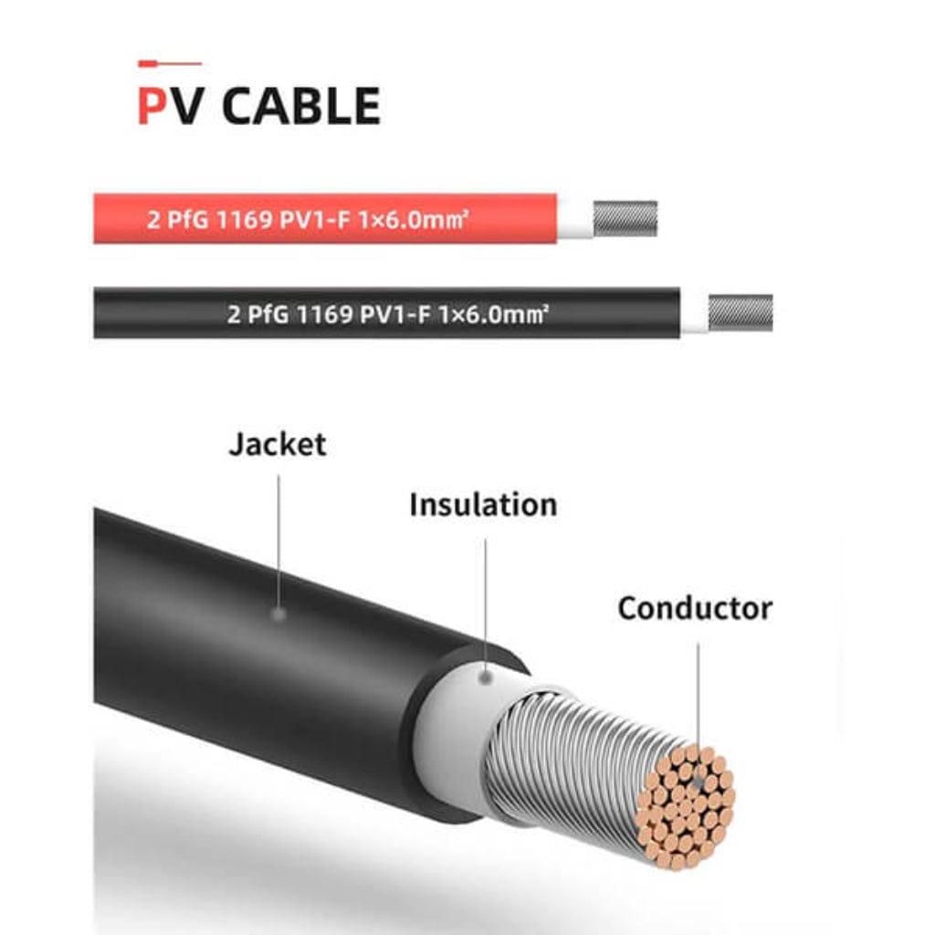 BougeRV Solar Extension Cable with Extra Free Connectors | IP67 Rated | UV Resistant | MC4 Extension Cable