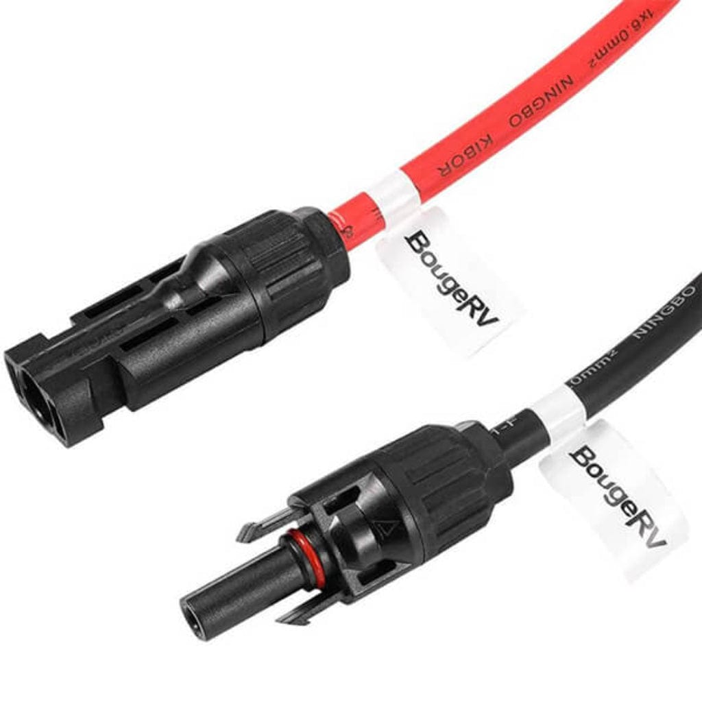 BougeRV Solar Extension Cable with Extra Free Connectors | IP67 Rated | UV Resistant | MC4 Extension Cable
