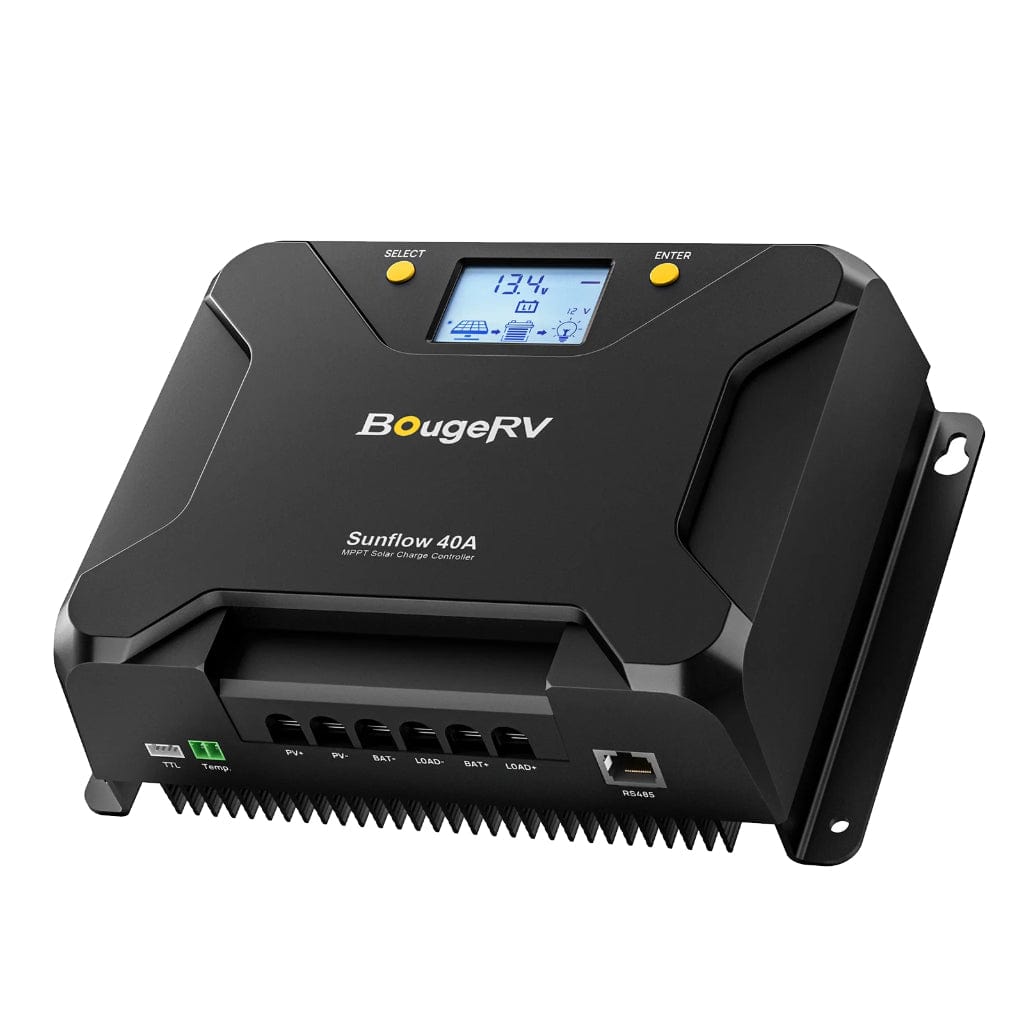 ISE218 BougeRV Sunflow 40A MPPT Solar Charge Controller 12V/24V | IP34 Rated | Mobile App Control
