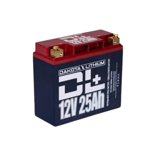 PID12V25AH Dakota Lithium DL+ 12V 25Ah LiFePO4 Dual Purpose Battery | 3,000 Cycles | 300Wh | UL1642 Certified