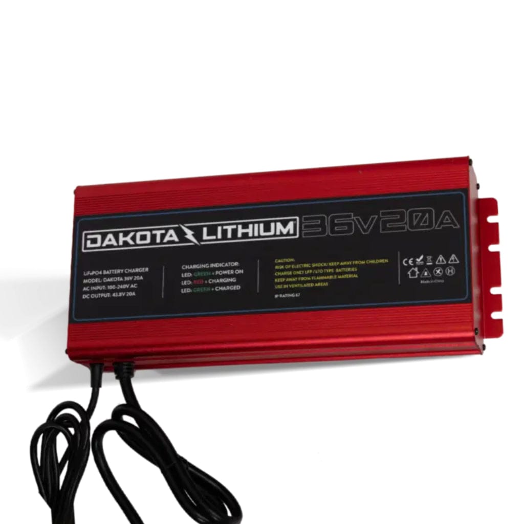36V20ACHARGER Dakota Lithium Ultra Fast 36V 20A Waterproof LiFePO4 Battery Charger | IP67 Rated | Anderson Plug to Ring Terminal
