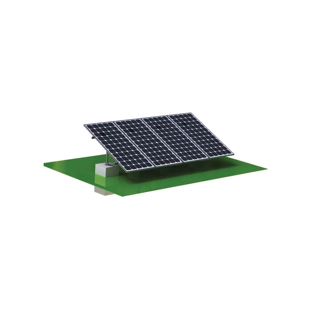 1511053 EG4 BrightMount Solar Panel Ground Mount Rack Kit | 550W | 4 Panel Ground Mount | Adjustable Angle