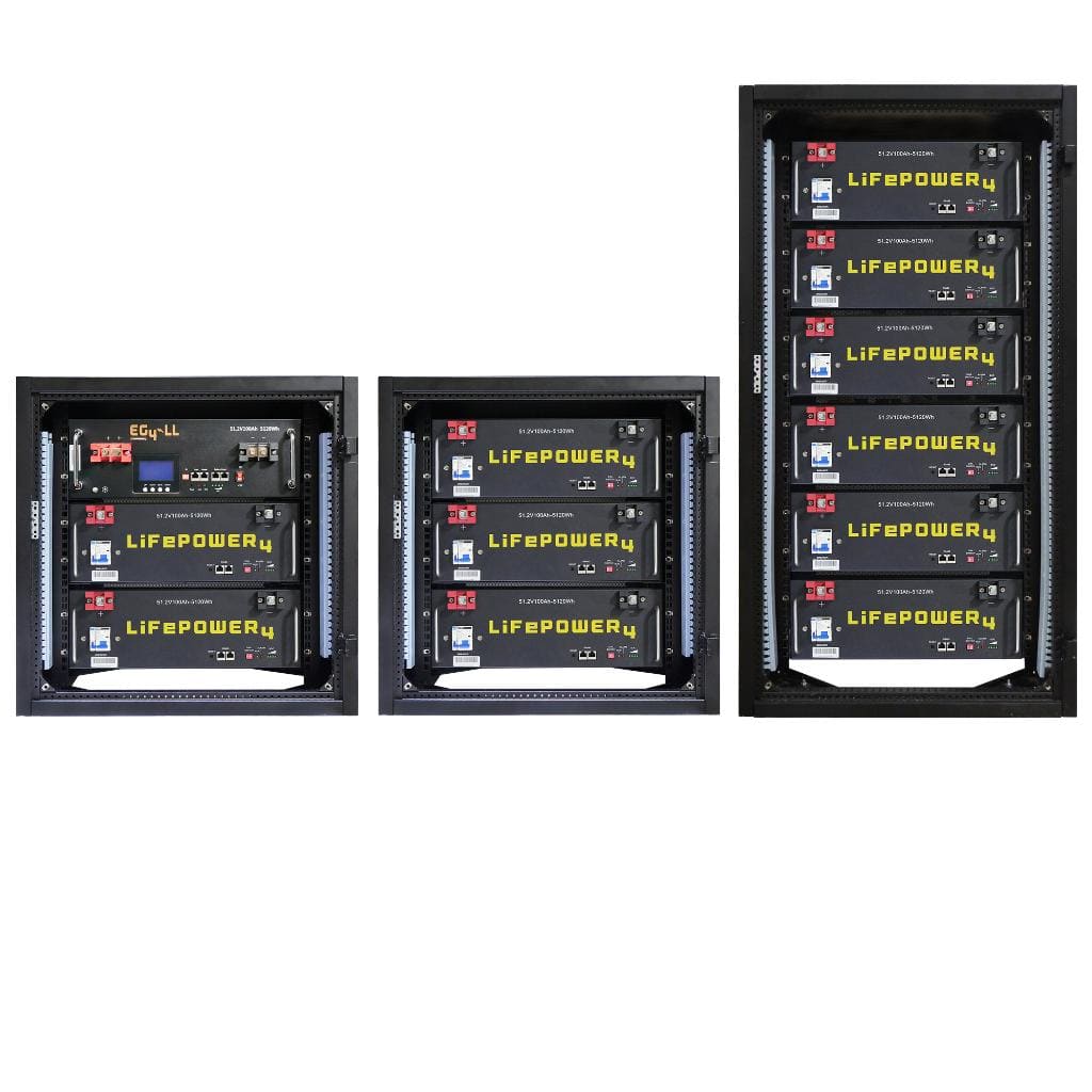 EG4 LifePower4 24V / 48V LiFePO4 Server Rack Battery | 200Ah / 100Ah | 5.12kWh