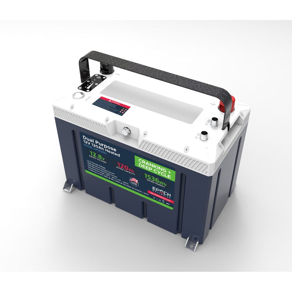 DP12120H Epoch 12V 120Ah Dual Purpose LifePO4 Battery | 6000 Cycles | Deep Cycle Battery | Victron Communication