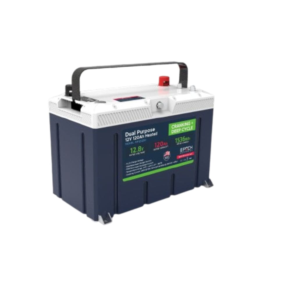 DP12120H Epoch 12V 120Ah LiFePO4 Dual Purpose Battery | 6000 Cycles | IP54 Rated | Internal Heating