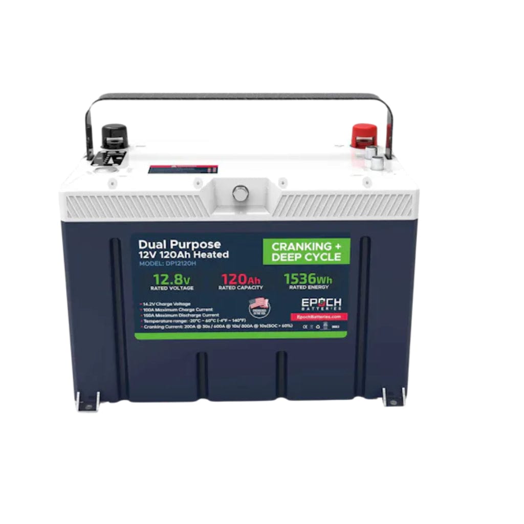 DP12120H Epoch 12V 120Ah LiFePO4 Dual Purpose Battery | 6000 Cycles | IP54 Rated | Internal Heating