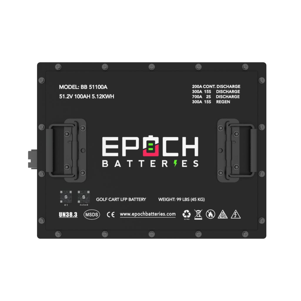 Epoch 48V 105Ah LiFePO4 Golf Cart Battery Set | 3500 Cycle | IP67 Rating | BMS