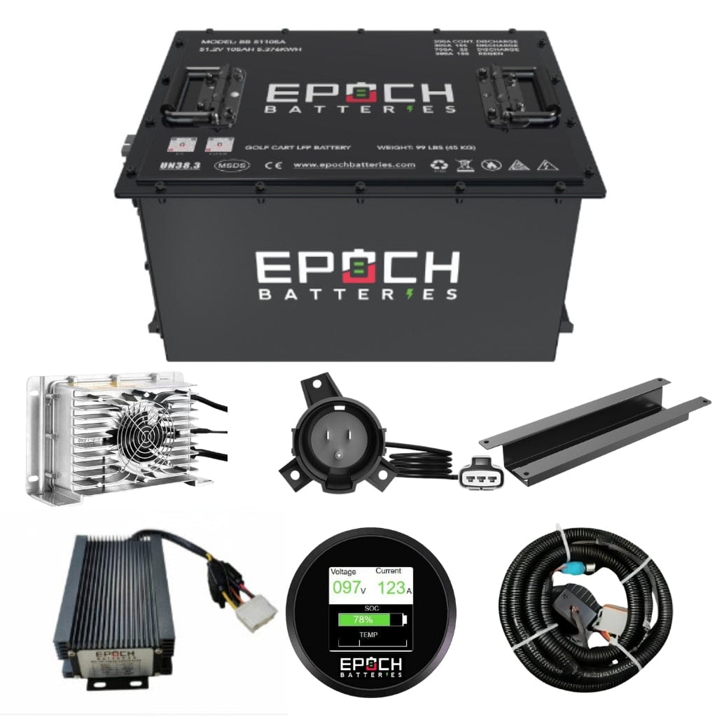 BB51105A-Kit Epoch 48V 105Ah LiFePO4 Golf Cart Battery Set | 3500 Cycle | IP67 Rating | BMS