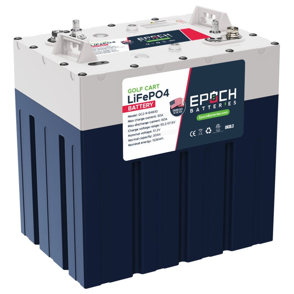 48V-90Ah-GC2-Kit Epoch 48V 90Ah GC2 LiFePO4 Golf Cart Battery Set | 4000 Cycle | IP67 Rating | BMS