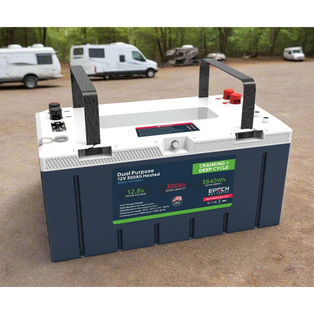 DP12300H Epoch Dual Purpose 12V 300Ah Heated LiFePO4 Battery | 6000 Cycles | Deep Cycle