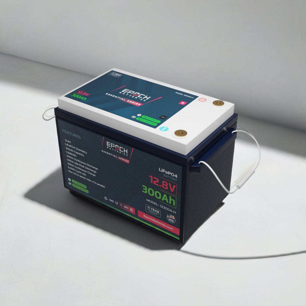 12300A-H Epoch Essentials 12V 300Ah LiFePO4 Battery | 4000 Cycles | IP54 Rated | Internal Heating