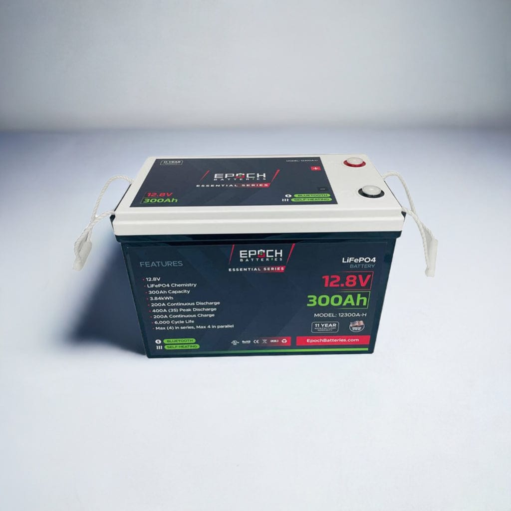 12300A-H Epoch Essentials 12V 300Ah LiFePO4 Battery | 4000 Cycles | IP54 Rated | Internal Heating