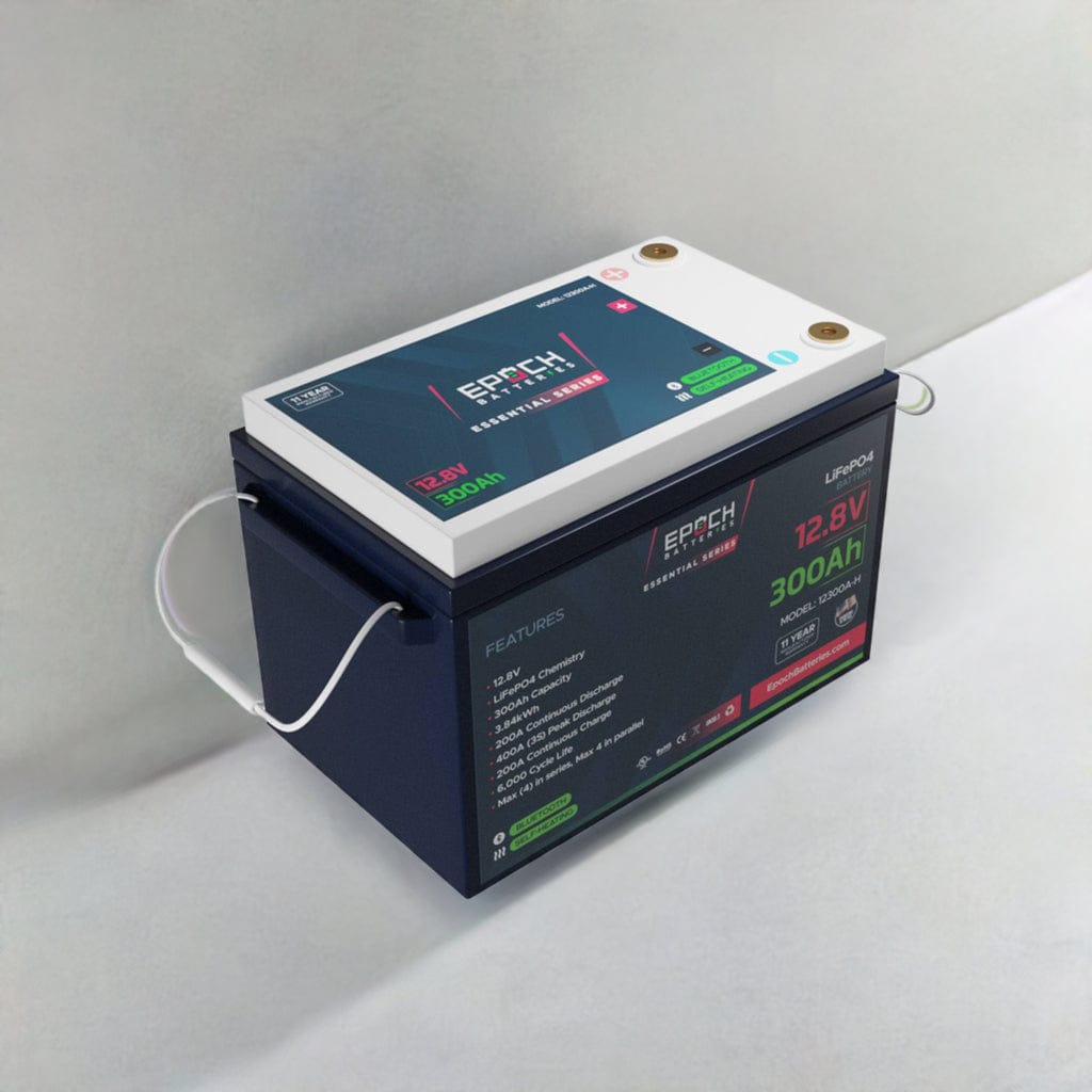12300A-H Epoch Essentials 12V 300Ah LiFePO4 Battery | 4000 Cycles | IP54 Rated | Internal Heating